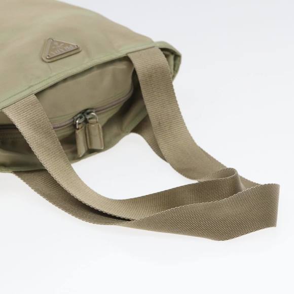 PRADA Tote Bag Nylon Beige Silver Auth bs17670 - Picture 7 of 16